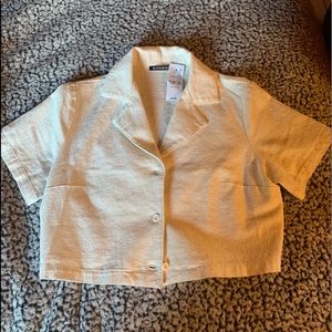 button up cropped polo brandy melville